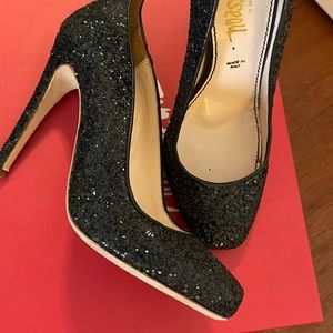 Jerome Rousseau Aizza Glitter Pumps, Black (7)